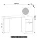 Penteadeira Escrivaninha com Espelho 129cm Mandi A02 Branco - Mpozenato