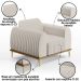 Poltrona Decorativa Base Gold Molino D06 Linho C-367 Cru - Mpozenato