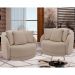 Poltrona Decorativa Giratória para Sala 122cm Kaly M22 Linho Cru - Mpozenato