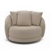 Poltrona Decorativa Giratória para Sala 122cm Kaly M22 Linho Cru - Mpozenato