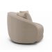 Poltrona Decorativa Giratória para Sala 122cm Kaly M22 Linho Cru - Mpozenato