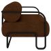 Poltrona Decorativa Industrial Kira Z08 Sintético Marrom Escuro - Mpozenato