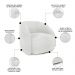 Poltrona Decorativa Orgânica Giratória Kit 2 Lya M22 Boucle Branco - Mpozenato