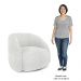 Poltrona Decorativa Orgânica Giratória Kit 2 Lya M22 Boucle Branco - Mpozenato