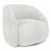 Poltrona Decorativa Orgânica Giratória Kit 2 Lya M22 Boucle Branco - Mpozenato