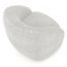 Poltrona Decorativa Orgânica Giratória Kit 2 Lya M22 Boucle Branco - Mpozenato