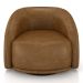 Poltrona Decorativa Orgânica Giratória Kit 2 Lya M22 Sintético Marrom - Mpozenato