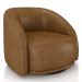 Poltrona Decorativa Orgânica Giratória Kit 2 Lya M22 Sintético Marrom - Mpozenato