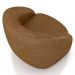 Poltrona Decorativa Orgânica Giratória Kit 2 Lya M22 Sintético Marrom - Mpozenato