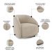 Poltrona Decorativa Orgânica Giratória Kit 2 Lya M22 Suede Bege - Mpozenato