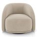 Poltrona Decorativa Orgânica Giratória Kit 2 Lya M22 Suede Bege - Mpozenato