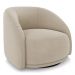 Poltrona Decorativa Orgânica Giratória Kit 2 Lya M22 Suede Bege - Mpozenato