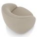 Poltrona Decorativa Orgânica Giratória Kit 2 Lya M22 Suede Bege - Mpozenato