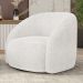Poltrona Decorativa Orgânica Giratória Lya M22 Boucle Branco - Mpozenato
