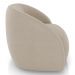 Poltrona Decorativa Orgânica Giratória Lya M22 Suede Bege - Mpozenato