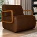 Poltrona Decorativa Orgânica Kit 2 Belarus Z08 Sintético Marrom Escuro - Mpozenato