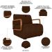 Poltrona Decorativa Orgânica Kit 2 Belarus Z08 Sintético Marrom Escuro - Mpozenato