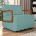 Poltrona Decorativa Orgânica para Sala Belarus Z08 Boucle Azul - Mpozenato