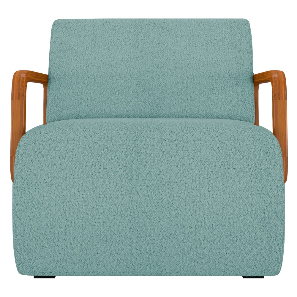 Poltrona Decorativa Orgânica para Sala Belarus Z08 Boucle Azul - Mpozenato