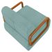 Poltrona Decorativa Orgânica para Sala Belarus Z08 Boucle Azul - Mpozenato