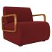 Poltrona Decorativa Orgânica para Sala Belarus Z08 Veludo Vermelho - Mpozenato