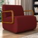 Poltrona Decorativa Orgânica para Sala Belarus Z08 Veludo Vermelho - Mpozenato