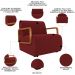 Poltrona Decorativa Orgânica para Sala Belarus Z08 Veludo Vermelho - Mpozenato