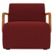 Poltrona Decorativa Orgânica para Sala Belarus Z08 Veludo Vermelho - Mpozenato