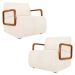 Poltrona Decorativa Orgânica para Sala Kit 2 Belarus Z08 Boucle Bege - Mpozenato