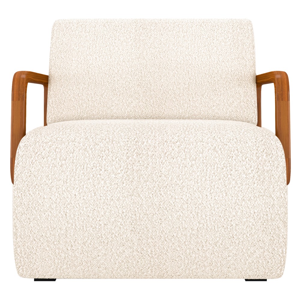 Poltrona Decorativa Orgânica para Sala Kit 2 Belarus Z08 Boucle Bege - Mpozenato