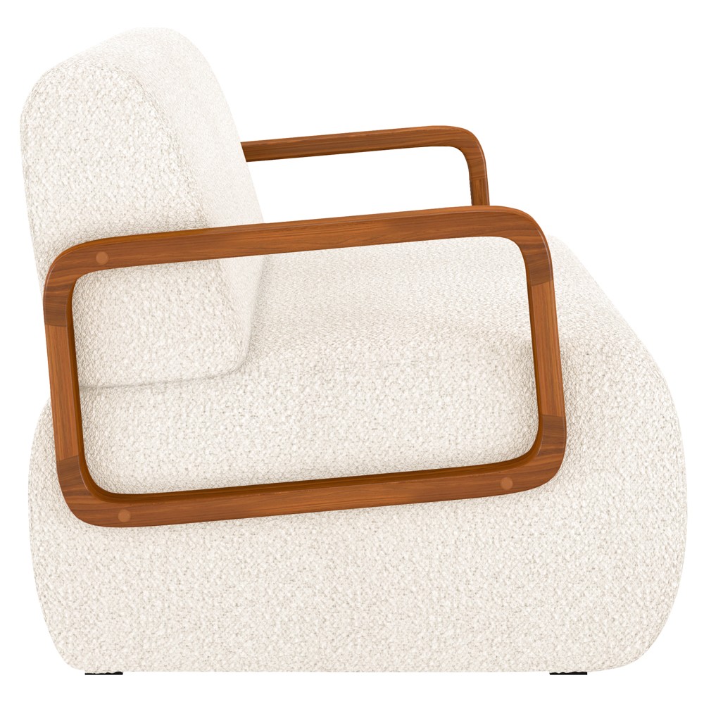 Poltrona Decorativa Orgânica para Sala Kit 2 Belarus Z08 Boucle Bege - Mpozenato