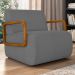 Poltrona Decorativa Orgânica para Sala Kit 2 Belarus Z08 Boucle Cinza - Mpozenato