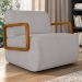 Poltrona Decorativa Orgânica para Sala Kit 2 Belarus Z08 Boucle Creme - Mpozenato