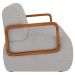 Poltrona Decorativa Orgânica para Sala Kit 2 Belarus Z08 Boucle Creme - Mpozenato