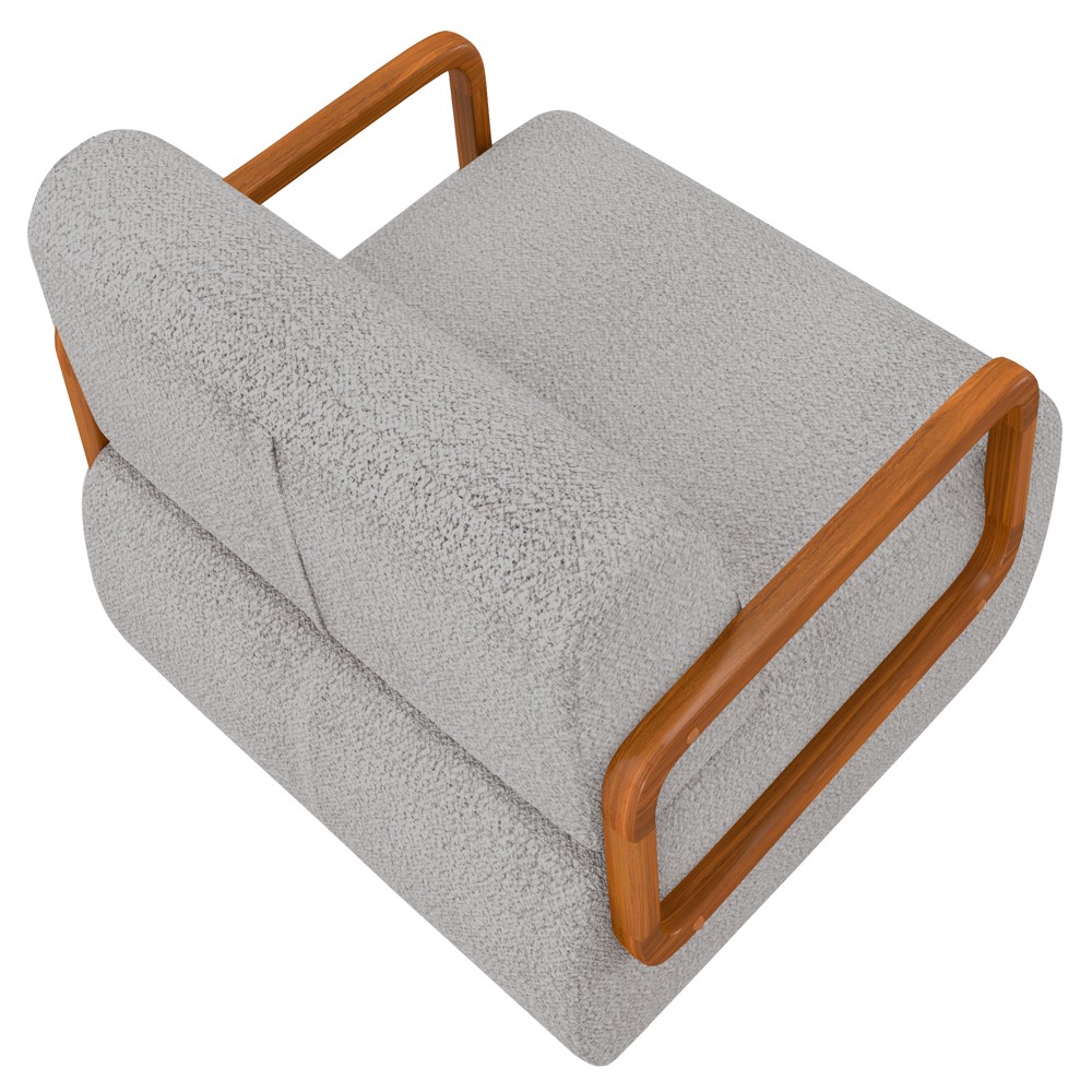 Poltrona Decorativa Orgânica para Sala Kit 2 Belarus Z08 Boucle Creme - Mpozenato