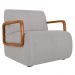 Poltrona Decorativa Orgânica para Sala Kit 2 Belarus Z08 Boucle Creme - Mpozenato