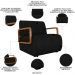 Poltrona Decorativa Orgânica para Sala Kit 2 Belarus Z08 Sintético Preto - Mpozenato