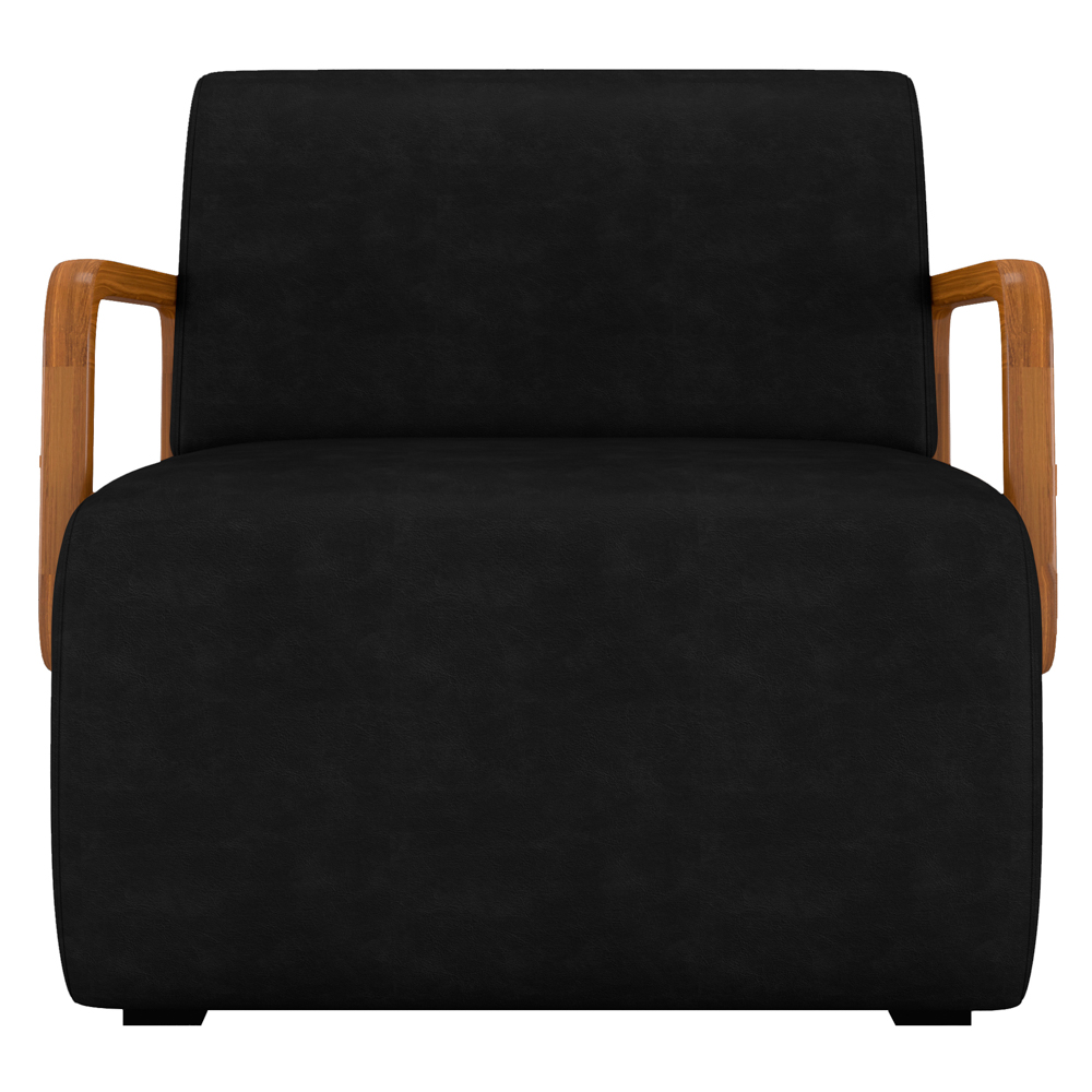 Poltrona Decorativa Orgânica para Sala Kit 2 Belarus Z08 Sintético Preto - Mpozenato