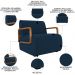 Poltrona Decorativa Orgânica para Sala Kit 2 Belarus Z08 Veludo Azul - Mpozenato