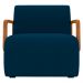 Poltrona Decorativa Orgânica para Sala Kit 2 Belarus Z08 Veludo Azul - Mpozenato