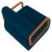 Poltrona Decorativa Orgânica para Sala Kit 2 Belarus Z08 Veludo Azul - Mpozenato