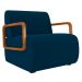 Poltrona Decorativa Orgânica para Sala Kit 2 Belarus Z08 Veludo Azul - Mpozenato