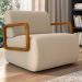 Poltrona Decorativa Orgânica para Sala Kit 2 Belarus Z08 Veludo Bege - Mpozenato