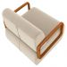 Poltrona Decorativa Orgânica para Sala Kit 2 Belarus Z08 Veludo Bege - Mpozenato