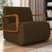 Poltrona Decorativa Orgânica para Sala Kit 2 Belarus Z08 Veludo Marrom - Mpozenato
