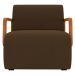 Poltrona Decorativa Orgânica para Sala Kit 2 Belarus Z08 Veludo Marrom - Mpozenato