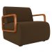 Poltrona Decorativa Orgânica para Sala Kit 2 Belarus Z08 Veludo Marrom - Mpozenato