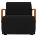 Poltrona Decorativa Orgânica para Sala Kit 2 Belarus Z08 Veludo Preto - Mpozenato