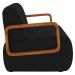 Poltrona Decorativa Orgânica para Sala Kit 2 Belarus Z08 Veludo Preto - Mpozenato
