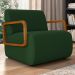 Poltrona Decorativa Orgânica para Sala Kit 2 Belarus Z08 Veludo Verde Musgo - Mpozenato